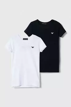 Детские футболки Emporio Armani, 2 пары, белый