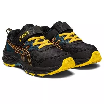 Детские горные ботинки Asics, цвет black/yellow