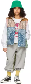 Детские хаки и серые утепленные брюки из рипстопа и флиса для отдыха Luckytry