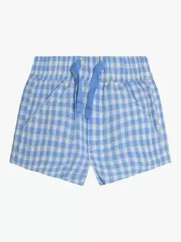 Детские хлопчатобумажные шорты в клетку с текстурой JoJo Maman Bb, синий