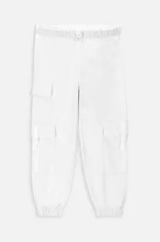 Детские хлопковые брюки Coccodrillo, белый