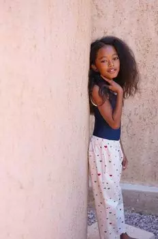 Детские хлопковые брюки Konges Sljd, бежевый