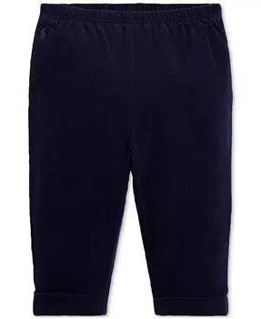 Детские хлопковые брюки с напуском Polo Ralph Lauren, синий