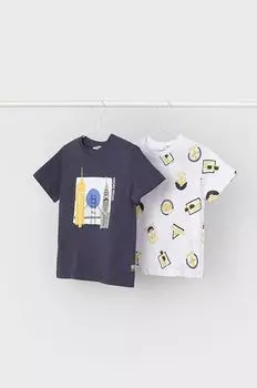 Детские хлопковые футболки, 2 пары Mayoral, черный