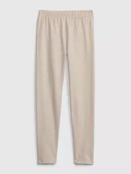 Детские хлопковые леггинсы Gap, бежевый