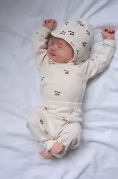 Детские хлопковые леггинсы Konges Sljd, розовый