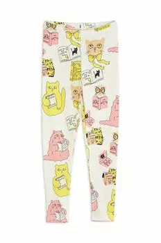 Детские хлопковые леггинсы Mini Rodini, белый