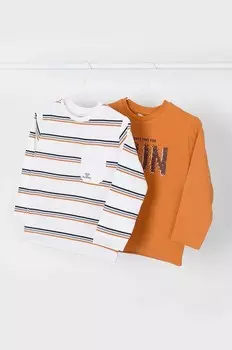 Детские хлопковые лонгсливы Mayoral, 2 шт, оранжевый