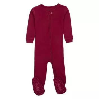 Детские хлопковые пижамы нейтрального сплошного цвета Leveret, цвет Maroon