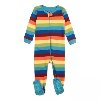 Детские хлопковые пижамы в полоску для мальчиков Leveret, цвет Colorful Boys
