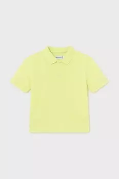 Детские хлопковые рубашки поло Mayoral, зеленый