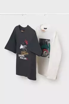 Детские хлопковые рубашки с длинными рукавами, 2 шт. Mayoral, серый