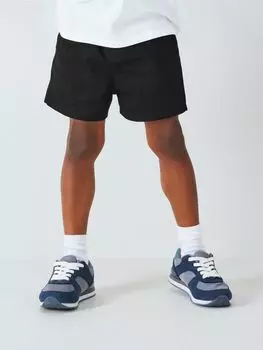 Детские хлопковые школьные шорты для физкультуры John Lewis, черный