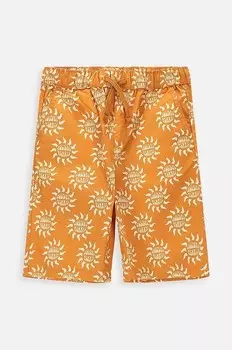 Детские хлопковые шорты Coccodrillo, коричневый