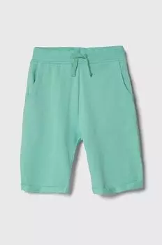 Детские хлопковые шорты Guess, бирюзовый