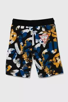 Детские хлопковые шорты Guess, синий