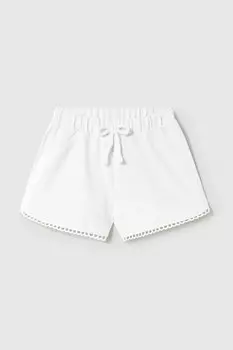 Детские хлопковые шорты Mayoral, белый