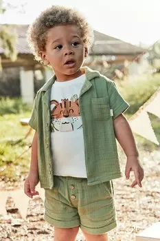 Детские хлопковые шорты Mayoral, зеленый