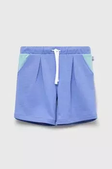 Детские хлопковые шорты United Colors of Benetton, фиолетовый