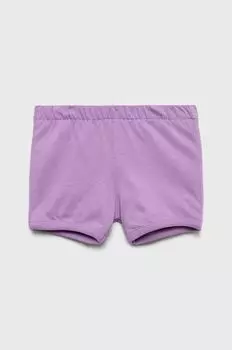 Детские хлопковые шорты United Colors of Benetton, фиолетовый