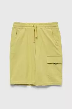 Детские хлопковые шорты United Colors of Benetton, зеленый