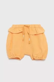 Детские хлопковые шорты United Colors of Benetton, оранжевый