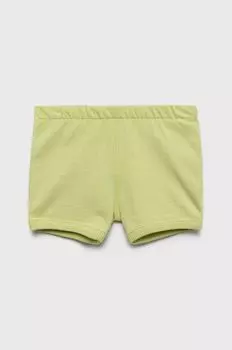 Детские хлопковые шорты United Colors of Benetton, зеленый