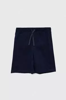 Детские хлопковые шорты United Colors of Benetton, темно-синий