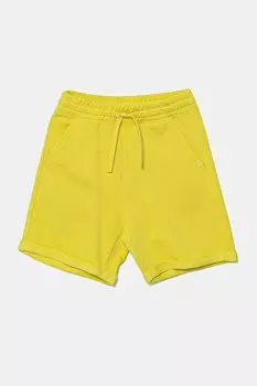 Детские хлопковые шорты United Colors Of Benetton, зеленый