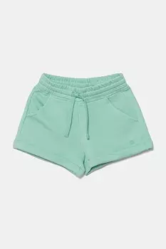 Детские хлопковые шорты United Colors Of Benetton, бирюзовый