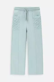 Детские хлопковые спортивные штаны Coccodrillo, зеленый