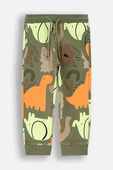 Детские хлопковые спортивные штаны Coccodrillo, зеленый