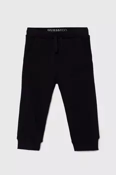Детские хлопковые спортивные штаны Guess, темно-синий