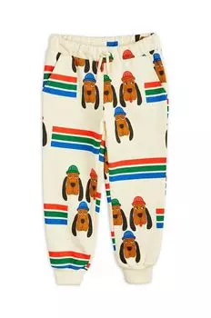 Детские хлопковые спортивные штаны Mini Rodini, белый