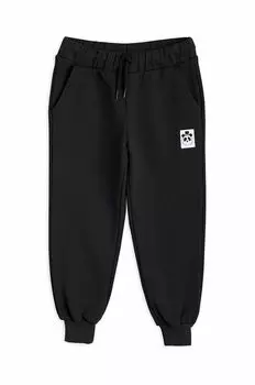 Детские хлопковые спортивные штаны Mini Rodini, черный