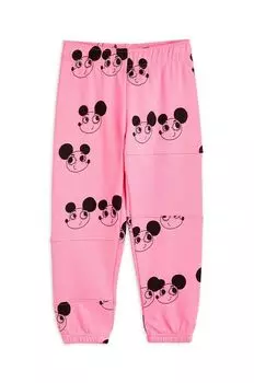 Детские хлопковые спортивные штаны Mini Rodini, розовый