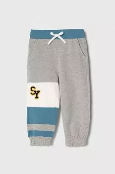 Детские хлопковые спортивные штаны Sisley, серый