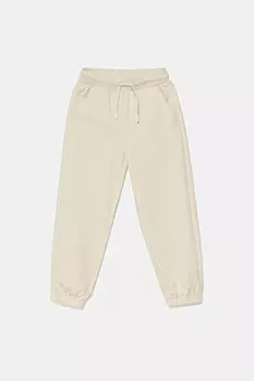 Детские хлопковые спортивные штаны United Colors Of Benetton, бежевый