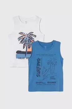 Детские хлопковые топы, 2 шт. Zippy, белый