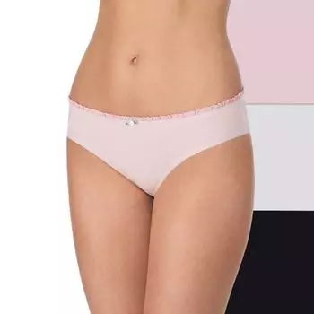 Детские хлопковые трусики с оборками и добавкой спандекса, 3 штуки, модель 61001p3 So, цвет black white pink