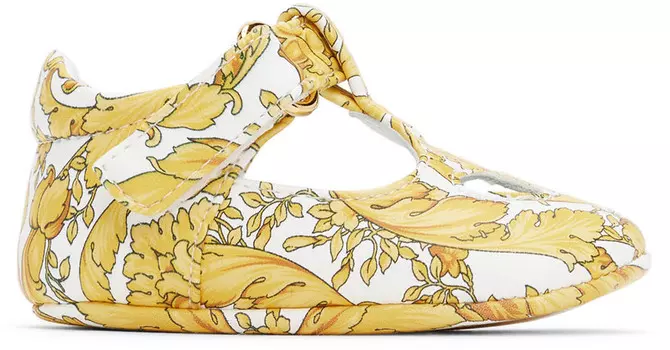 Детские ходунки белого и золотого цвета Barocco Versace