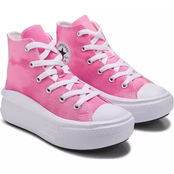 Детские кеды Chuck Taylor All Star Move высокие от Converse, white/chaos fuchsia