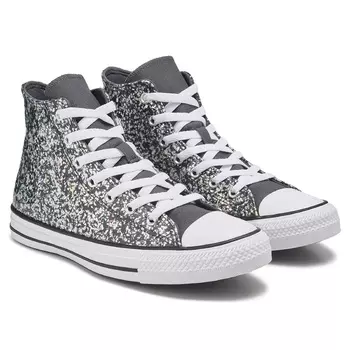 Детские кеды Converse Chuck Taylor All Star High Top для старших детей, grey glitter