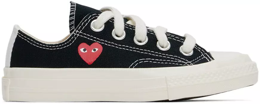 Детские кеды Converse Edition Chuck 70 OG Single Heart Low Top COMME des GARcONS PLAY, черный