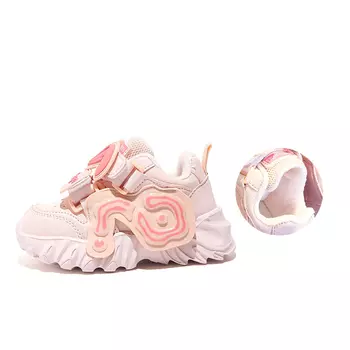 Детские кеды Детские низкие белые Babaya Kids, розовый