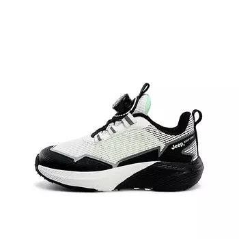 Детские кеды Детские низкие белые Jeep, черный/белый