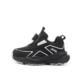 Детские кеды Детские низкие белые Jeep, черный