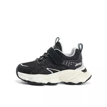 Детские кеды Детские низкие белые Jeep, черный