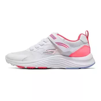 Детские кеды Детские низкие белые/розовые/красные Skechers, белый/красный