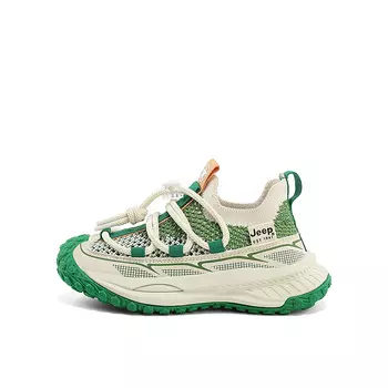 Детские кеды Детские низкие бежевые Jeep, зеленый